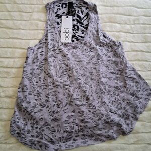 Bobi Lilac Animal Print Top